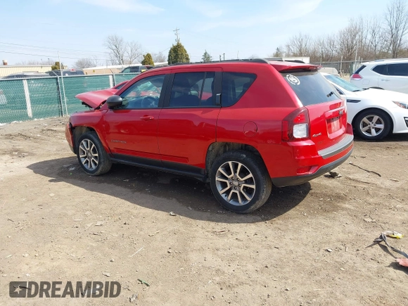 2017 Jeep Compass 75th Anniversary Edition with VIN 1C4NJDBB8HD101445, listed as a IAAI auction lot 41791238 with 35,526 mi miles. Bid and sale history available at carsss.com. Image 3.