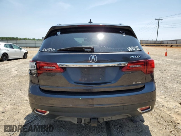 2014 Acura MDX Technology with VIN 5FRYD4H64EB039205, listed as a Copart auction lot 57094615 with 230,644 mi miles and Clean title. Bid and sale history available at DreamBid. Image 6.