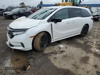 2023 Honda Odyssey Sport with VIN 5FNRL6H75PB076828, listed as a Copart auction lot 81777114 with 8,295 mi miles and Salvage Title. Bid and sale history available at carsss.com. Image 1.