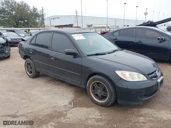 2004 Honda Civic LX with VIN 2HGES16504H573993, listed as a IAAI auction lot 41589357 with 1 mi miles. Bid and sale history available at carsss.com. Image 1.