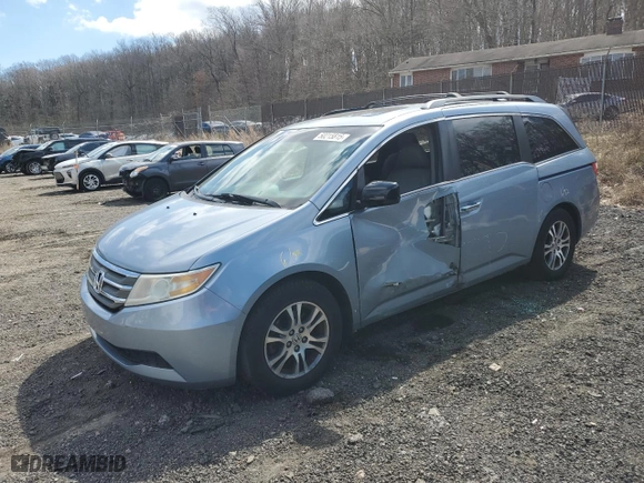 2011 Honda Odyssey EX-L with VIN 5FNRL5H69BB010406, listed as a Copart auction lot 50215815 with 171,024 mi miles and Salvage Title. Bid and sale history available at carsss.com. Image 1.