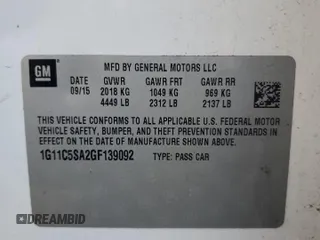 2016 Chevrolet Malibu Limited LT with VIN 1G11C5SA2GF139092, listed as a Copart auction lot 71216674 with 194,275 mi miles and Salvage Title. Bid and sale history available at carsss.com. Image 15.