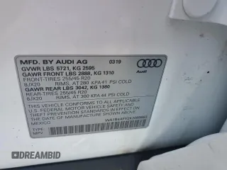 2019 Audi SQ5 Premium Plus with VIN WA1B4AFY2K2089863, listed as a Copart auction lot 67534984 with 39,618 mi miles and Salvage Title. Bid and sale history available at DreamBid. Image 13.