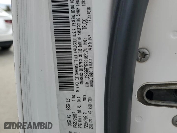 2016 Ram 1500 Tradesman with VIN 1C6RR6FM7GS107174, listed as a Copart auction lot 52013345 with 351,551 mi miles and Clean title. Bid and sale history available at DreamBid. Image 12.