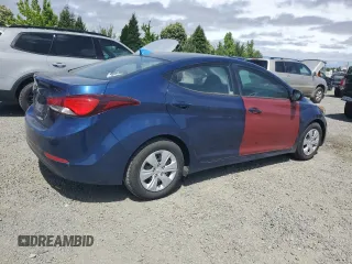 2016 Hyundai Elantra SE with VIN 5NPDH4AE0GH675565, listed as a Copart auction lot 62288815 with 104,716 mi miles and Clean title. Bid and sale history available at DreamBid. Image 3.