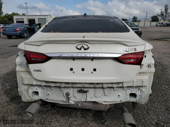 2018 Infiniti Q50 RED SPORT 400 with VIN JN1FV7AR6JM480432, listed as a Copart auction lot 89083595 with 0 mi miles and Clean Title. Bid and sale history available at carsss.com. Image 6.