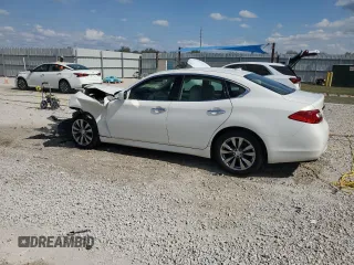 2013 Infiniti M with VIN JN1BY1AR0DM602077, listed as a Copart auction lot 43249275 with 176,392 mi miles and Salvage title. Bid and sale history available at DreamBid. Image 2.