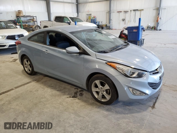 2013 Hyundai Elantra Coupe GS with VIN KMHDH6AE7DU006055, listed as a Copart auction lot 83634104 with 75,134 mi miles and Clean Title. Bid and sale history available at carsss.com. Image 4.