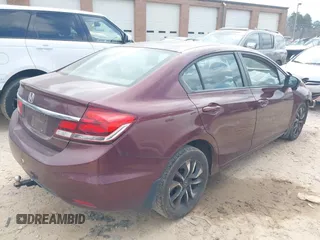 2014 Honda Civic Sedan EX with VIN 19XFB2F87EE041172, listed as a IAAI auction lot 41690179 with 111,019 mi miles. Bid and sale history available at carsss.com. Image 4.
