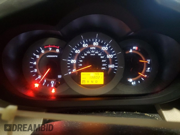 2008 Toyota RAV4 with VIN JTMZK33V186011768, listed as a Copart auction lot 47865145 with 138,021 mi miles and Salvage Title. Bid and sale history available at carsss.com. Image 9.