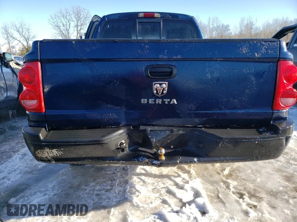 2005 Dodge Dakota SLT with VIN 1D7HE48K15S293667, listed as a Copart auction lot 45921785 with 258,052 mi miles and Non Repairable. Bid and sale history available at DreamBid. Image 6.