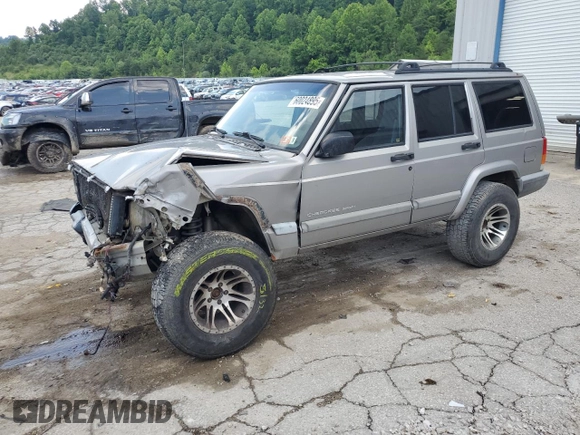 2001 Jeep Cherokee Sport with VIN 1J4FT48S91L605949, listed as a Copart auction lot 60024895 with Not provided miles and Salvage title. Bid and sale history available at DreamBid. Image 1.