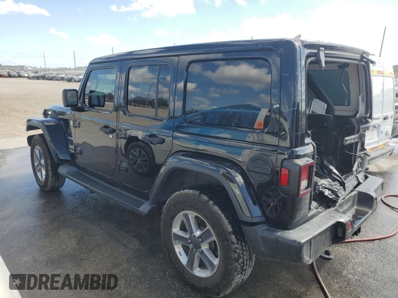 2020 Jeep Wrangler Unlimited Sahara Altitude with VIN 1C4HJXEGXLW292367, listed as a Copart auction lot 88130035 with 52,838 mi miles and Salvage title. Bid and sale history available at DreamBid. Image 2.