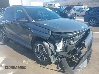 2024 Hyundai Kona N Line with VIN KM8HACA34RU034714, listed as a IAAI auction lot 41561923 with 15,137 mi miles. Bid and sale history available at carsss.com. Image 6.