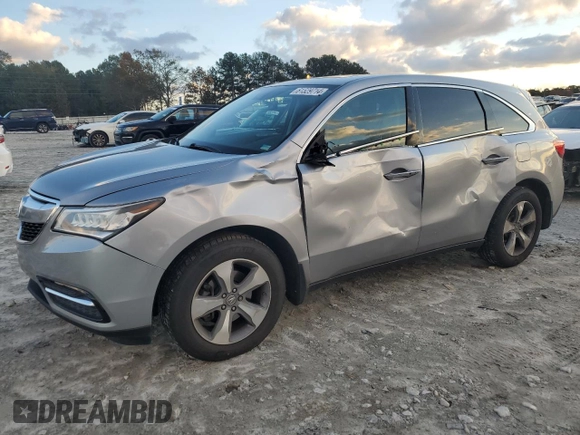 2016 Acura MDX with VIN 5FRYD3H27GB012087, listed as a Copart auction lot 81329714 with 130,576 mi miles and Salvage Title. Bid and sale history available at carsss.com. Image 1.