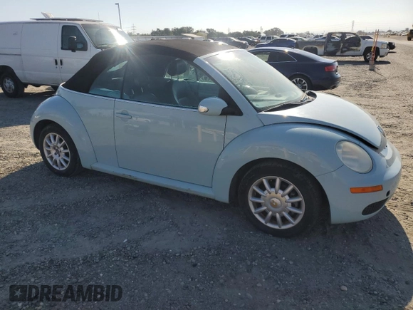 2006 Volkswagen Beetle with VIN 3VWRF31Y76M320169, listed as a Copart auction lot 60538275 with 130,958 mi miles and Salvage title. Bid and sale history available at DreamBid. Image 4.