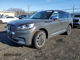 2020 Lincoln Aviator Black Label with VIN 5LM5J9XC7LGL08777, listed as a Copart auction lot 84043844 with 77,962 mi miles and Salvage title. Bid and sale history available at DreamBid. Image 1.