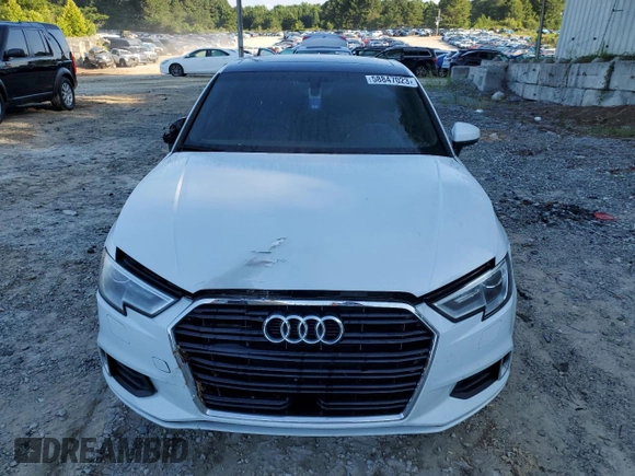 2017 Audi A3 Sedan Premium with VIN WAUB8GFF1H1075590, listed as a Copart auction lot 58847023 with 61,878 mi miles. Bid and sale history available at carsss.com. Image 5.
