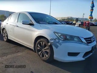 2013 Honda Accord LX z VIN 1HGCR2F3XDA057095, wystawiony jako IAAI lot #42098938 z przebiegiem 190 943 mil mil oraz . Historia ofert i sprzedaży dostępna na DreamBid. Obrazek 1.