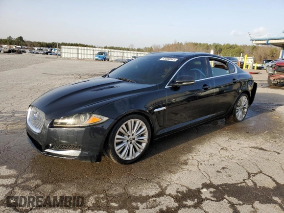 2012 Jaguar XF Portfolio with VIN SAJWA0HBXCLS24703, listed as a Copart auction lot 43380585 with 0 mi miles and Salvage Title. Bid and sale history available at carsss.com. Image 1.