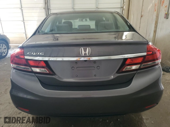 2015 Honda Civic LX with VIN 19XFB2F57FE018983, listed as a Copart auction lot 54947805 with 312,148 mi miles and Salvage Title. Bid and sale history available at DreamBid. Image 6.