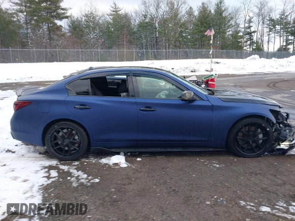 2017 Infiniti Q50 3.0t Premium with VIN JN1EV7AR5HM837024, listed as a IAAI auction lot 41027425 with 105,743 mi miles. Bid and sale history available at carsss.com. Image 13.