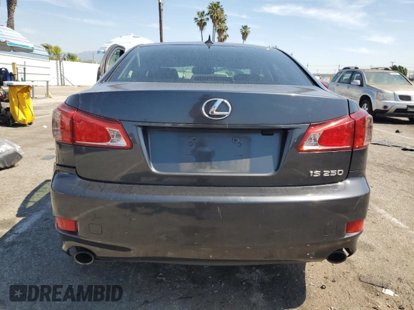 2011 Lexus IS 250 with VIN JTHBF5C20B5153497, listed as a Copart auction lot 49836015 with Not Provided miles and Salvage Title. Bid and sale history available at DreamBid. Image 6.