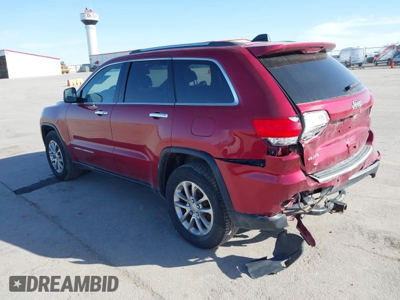 2015 Jeep Grand Cherokee Limited with VIN 1C4RJFBG5FC836296, listed as a IAAI auction lot 41803918 with 173,828 mi miles. Bid and sale history available at carsss.com. Image 3.