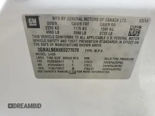 2014 Chevrolet Equinox LT with VIN 2GNALBEK8E6277678, listed as a Copart auction lot 53077635 with 164,481 mi miles and Clean Title. Bid and sale history available at DreamBid. Image 13.