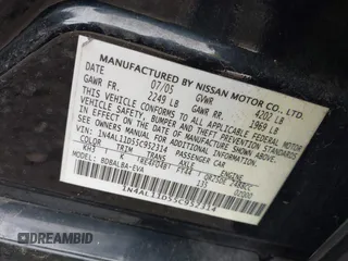 2005 Nissan Altima 2.5 z VIN 1N4AL11D55C952314, wystawiony jako IAAI lot #42261173 z przebiegiem Nie podano mil oraz . Historia ofert i sprzedaży dostępna na DreamBid. Obrazek 9.
