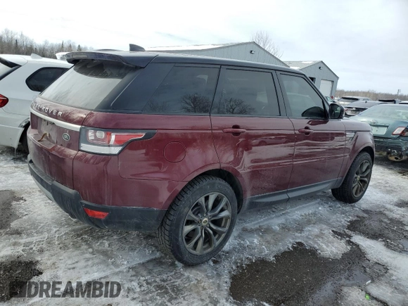 2017 Land Rover Range Rover Sport HSE with VIN SALWR2FK7HA156782, listed as a Copart auction lot 46818065 with 147,726 mi miles and Clean Title. Bid and sale history available at carsss.com. Image 3.