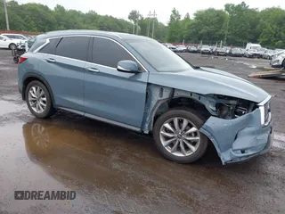 2022 Infiniti QX50 Luxe with VIN 3PCAJ5BB4NF112080, listed as a IAAI auction lot 42506752 with 22,649 mi miles and . Bid and sale history available at DreamBid. Image 1.