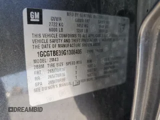 2016 Chevrolet Colorado 4WD WT z VIN 1GCGTBE39G1308406, wystawiony jako Copart lot #52043285 z przebiegiem 61 732 mil mil oraz Szkoda całkowita • Salvage title. Historia ofert i sprzedaży dostępna na DreamBid. Obrazek 12.