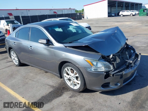 2014 Nissan Maxima S with VIN 1N4AA5AP9EC467259, listed as a IAAI auction lot 41998190 with 157,055 mi miles and . Bid and sale history available at DreamBid. Image 1.