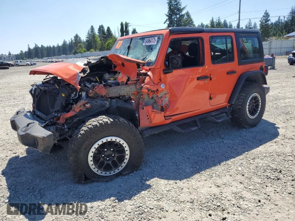2018 Jeep Wrangler Unlimited Sport с VIN 1C4HJXDG8JW183775, выставлен на аукционе Copart как лот 64964175 с пробегом Не указан миль и Списание • Salvage title. История ставок и продаж доступна на DreamBid. Изображение 1.