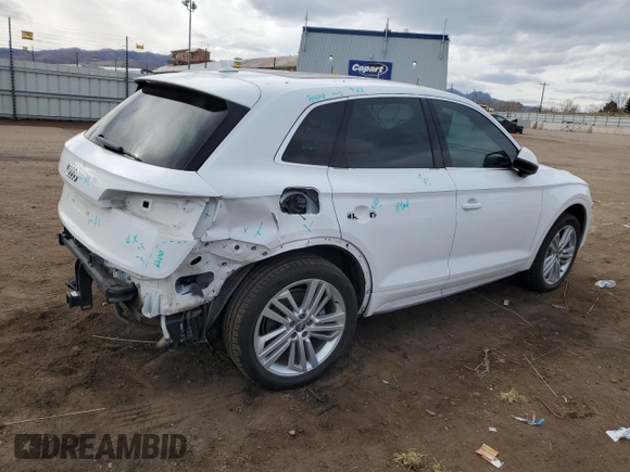 2018 Audi Q5 Premium Plus with VIN WA1BNAFY2J2239773, listed as a Copart auction lot 49991785 with 69,763 mi miles and Salvage Title. Bid and sale history available at carsss.com. Image 3.