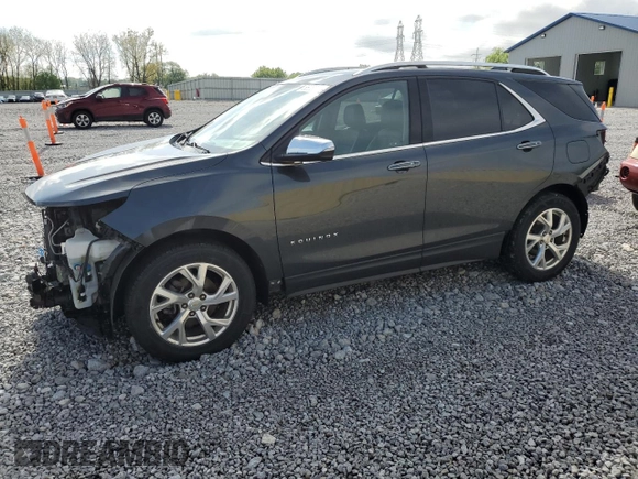 2019 Chevrolet Equinox Premier z VIN 2GNAXNEV5K6302984, wystawiony jako Copart lot #56033935 z przebiegiem 59 554 mil mil oraz Szkoda całkowita • Salvage title. Historia ofert i sprzedaży dostępna na DreamBid. Obrazek 1.
