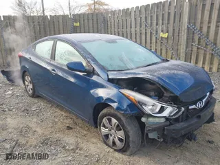 2016 Hyundai Elantra SE with VIN KMHDH4AE5GU489280, listed as a IAAI auction lot 41008040 with 102,749 mi miles. Bid and sale history available at carsss.com. Image 1.
