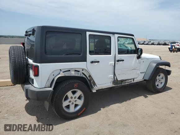 2015 Jeep Wrangler Unlimited Sport with VIN 1C4BJWDG2FL545561, listed as a Copart auction lot 60574045 with 83,592 mi miles and Salvage title. Bid and sale history available at DreamBid. Image 3.