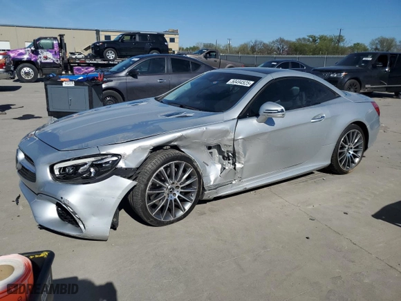 2019 Mercedes-Benz SL with VIN WDDJK6GA1KF055546, listed as a Copart auction lot 50494525 with 23,765 mi miles and Salvage Title. Bid and sale history available at carsss.com. Image 1.