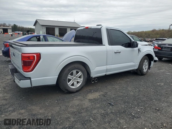 2022 Ford F-150 XL with VIN 1FTMF1C57NKE48891, listed as a Copart auction lot 51837445 with 17,285 mi miles and Salvage title. Bid and sale history available at DreamBid. Image 3.