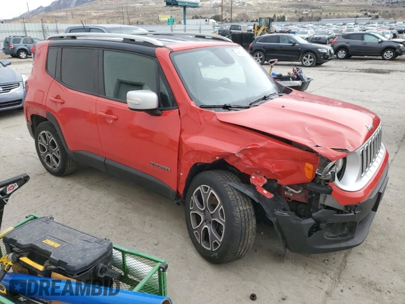 2017 Jeep Renegade Limited with VIN ZACCJADB1HPF10133, listed as a Copart auction lot 49827395 with 116,250 mi miles and Salvage title. Bid and sale history available at DreamBid. Image 4.