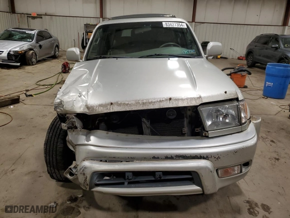 2000 Toyota 4Runner Limited with VIN JT3HN87R5Y0297385, listed as a Copart auction lot 83427354 with 0 mi miles and Salvage Title. Bid and sale history available at carsss.com. Image 5.