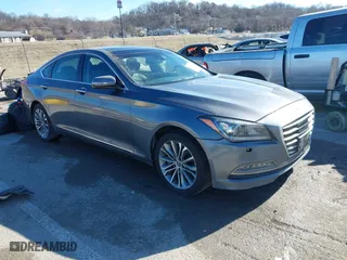 2016 Hyundai Genesis 3.8L with VIN KMHGN4JEXGU118623, listed as a IAAI auction lot 41401807 with 105,060 mi miles. Bid and sale history available at carsss.com. Image 1.