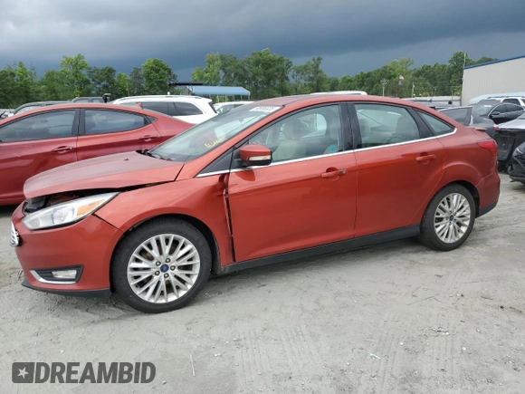 2018 Ford Focus Titanium with VIN 1FADP3J26JL284299, listed as a Copart auction lot 58908325 with 79,331 mi miles and Salvage title. Bid and sale history available at DreamBid. Image 1.