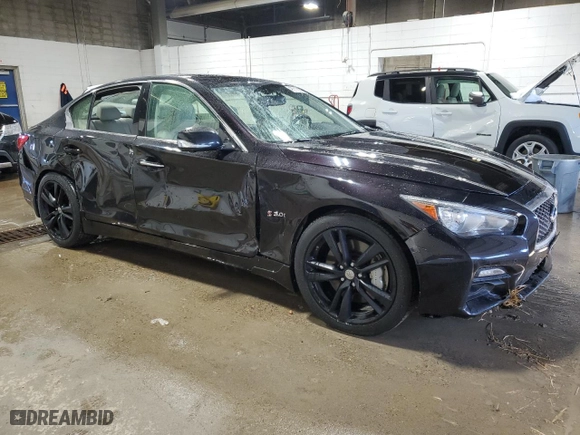 2016 Infiniti Q50 3.0t Red Sport 400 with VIN JN1FV7AR8GM450079, listed as a Copart auction lot 48311325 with 124,763 mi miles and Salvage Title. Bid and sale history available at carsss.com. Image 4.