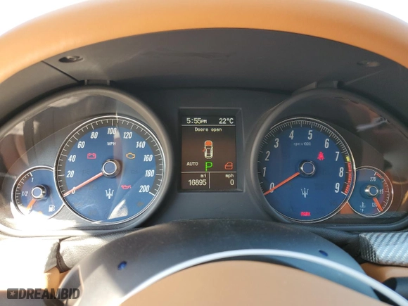 2012 Maserati GranTurismo S with VIN ZAM45KLA6C0066006, listed as a Copart auction lot 68106354 with 16,895 mi miles and Salvage Title. Bid and sale history available at carsss.com. Image 9.