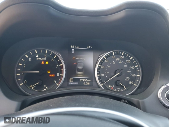 2019 Infiniti Q50 Luxe z VIN JN1EV7AR4KM554346, wystawiony jako Copart lot #53628745 z przebiegiem 57 795 mil mil oraz Szkoda całkowita • Salvage title. Historia ofert i sprzedaży dostępna na DreamBid. Obrazek 9.