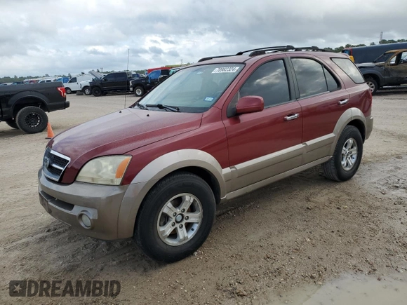 2005 Kia Sorento LX with VIN KNDJD733655498495, listed as a Copart auction lot 78982324 with 160,919 mi miles and Salvage Title. Bid and sale history available at carsss.com. Image 1.