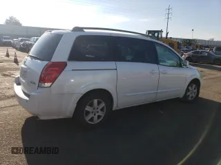 2005 Nissan Quest SL with VIN 5N1BV28U55N137275, listed as a Copart auction lot 72023734 with 0 mi miles and Salvage Title. Bid and sale history available at carsss.com. Image 3.